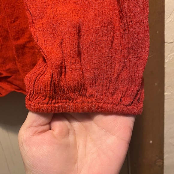 Gigio rust colored blouse. Long sleeve - Picture 4 of 5